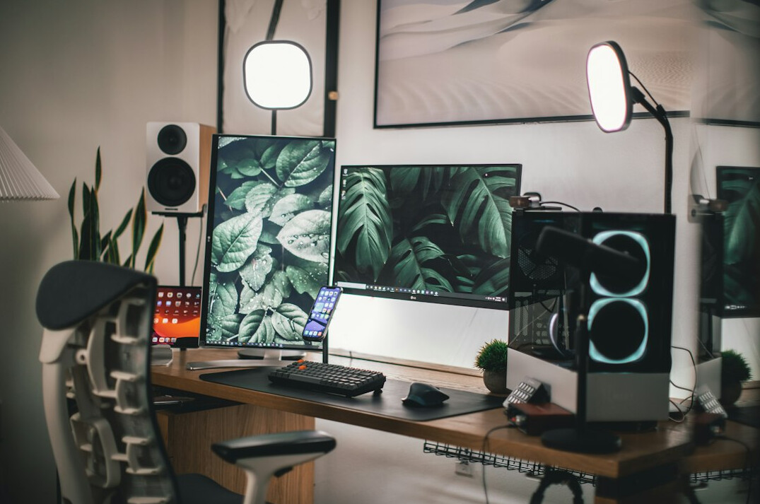 mystery writer desk setup