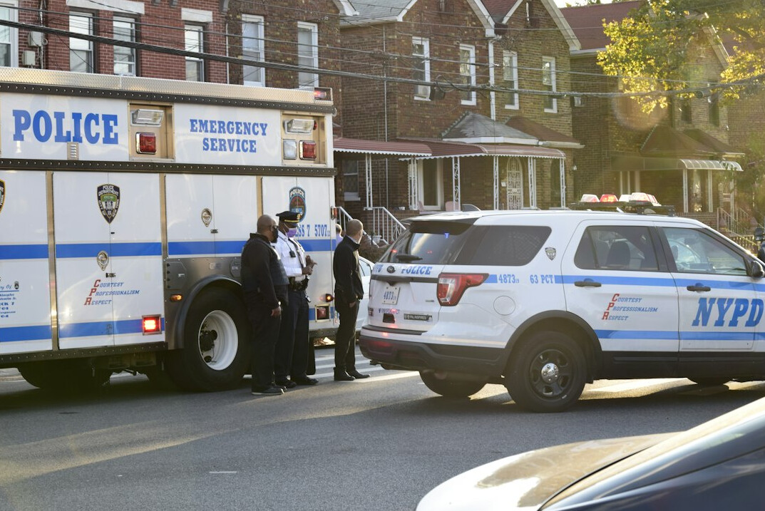detective investigating crime scene