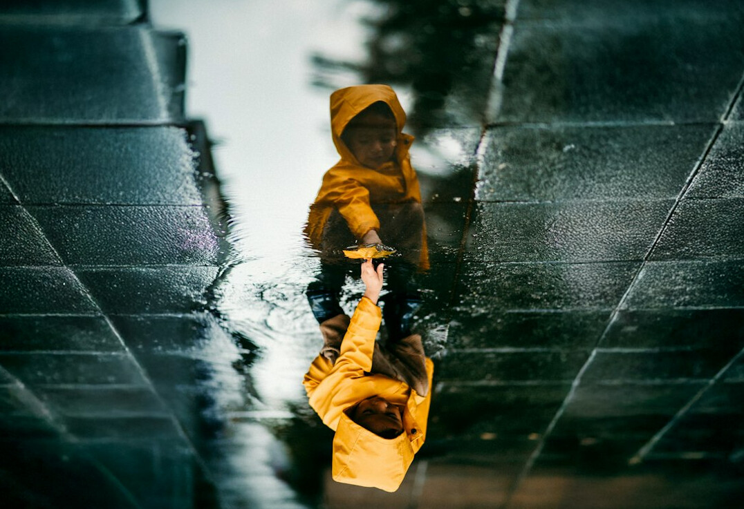 mysterious man in raincoat